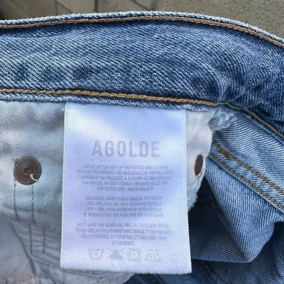 Agolde Riley High Rise Straight Crop in Collective Women’s Size 32 - Picture 7 of 12